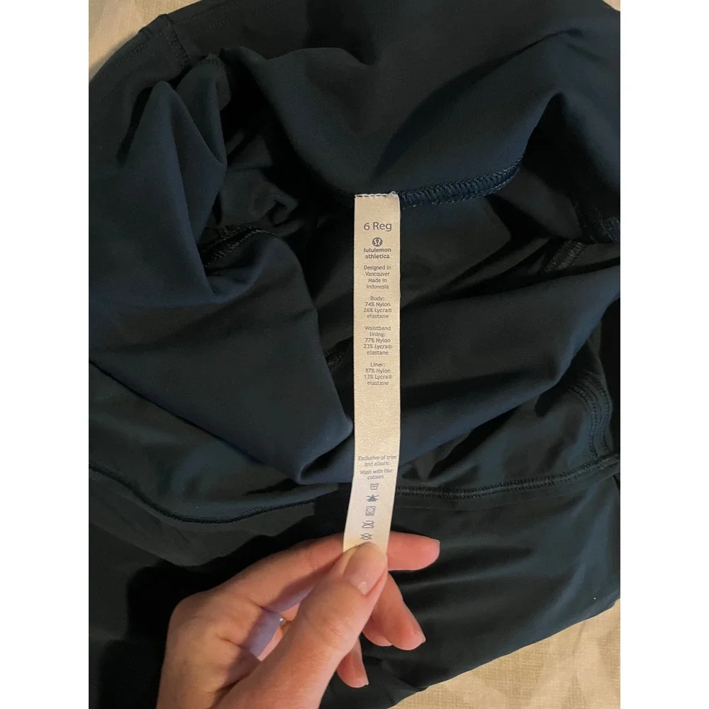 Lululemon lost in pace skirt skort dark teal (submarine) size 6